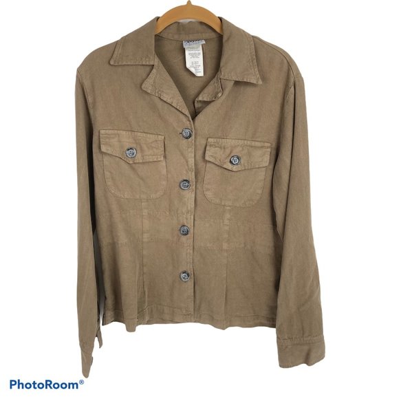 Better Than Basic Brown Button Up Blazer PS - Picture 1 of 9